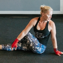 Woman doing stretches